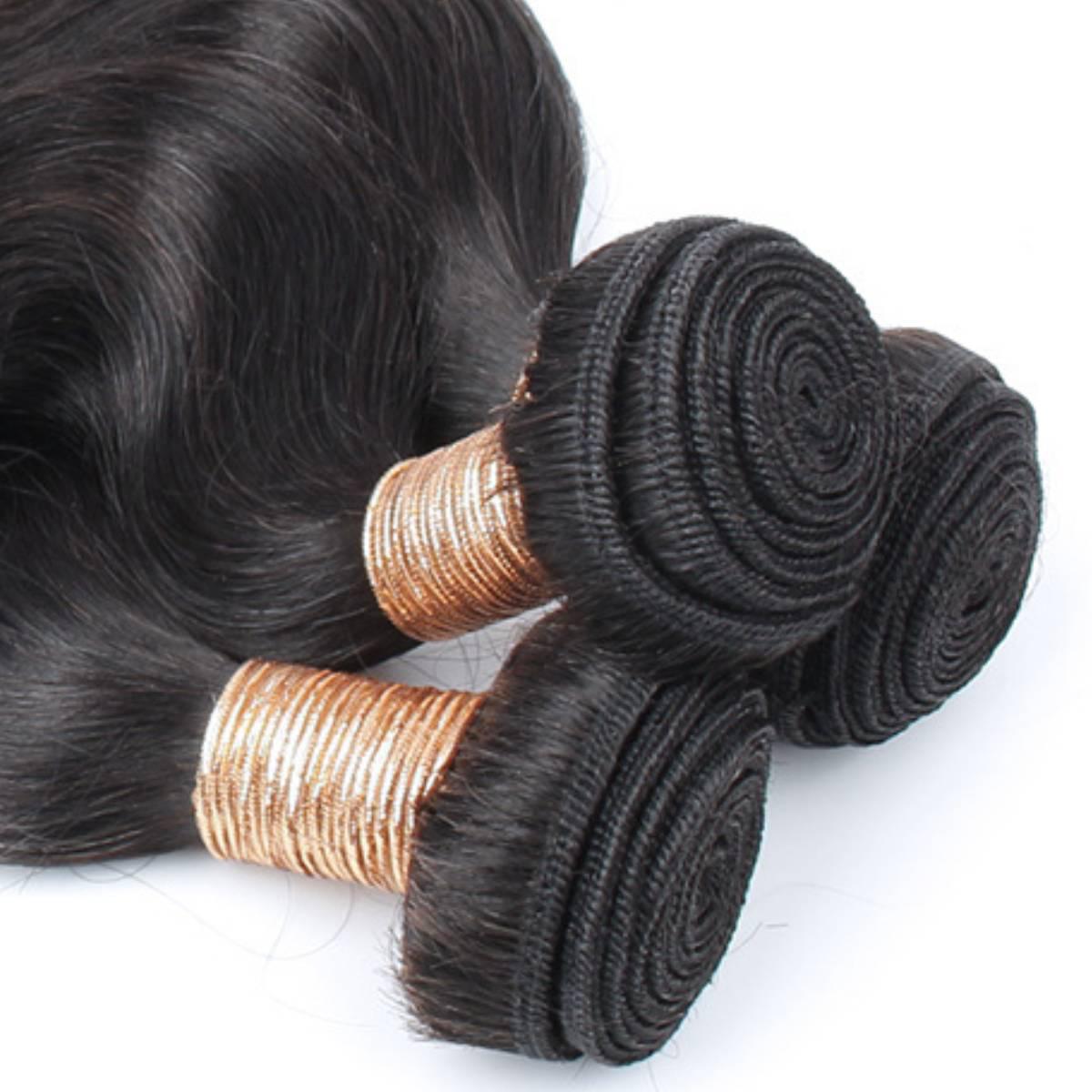 Brazilian Body Wave 100% Human Hair Bundles for Weave & Extensions - Soft & Natural Looking Hair for Black Women | Perfect for Daily Styling, Parties & Special Occasions