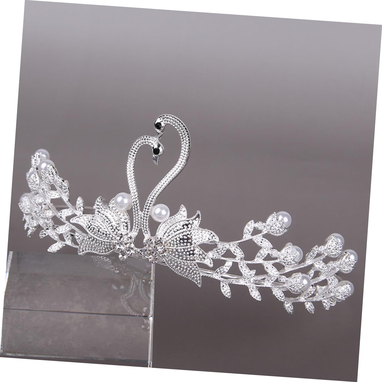 Silver Tiara Headpiece for Women - Bridal Crown Hair Jewelry for Weddings & Parties