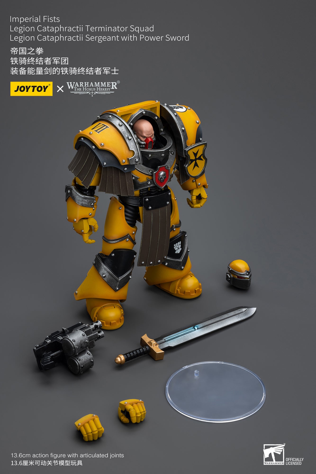 1/18 Scale JOYTOY Warhammer The Horus Heresy Imperial Fists Legion Cataphractii Terminator Squad Action Figures - Perfect for Collectors, Wargaming & Display