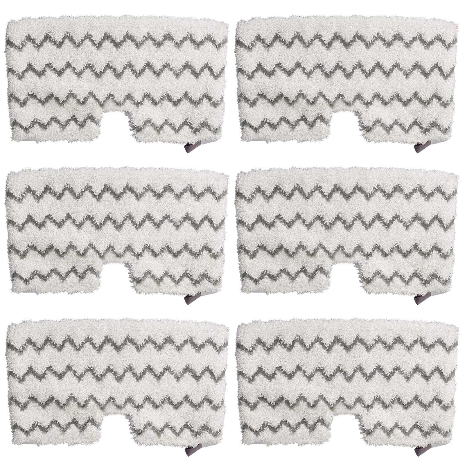 Extolife 6 Pack Steam Mop Pads Replacement for Shark Steam Pocket Mops S3501 S3601 S3550 S3801 S3901 S3601D S3801CO S3901D S3455K S2902 SE450 - Compatible with Shark Steam Mops - Washable & Durable Microfiber Pads - Perfect for Hardwood Floors, Tile & Laminate Cleaning