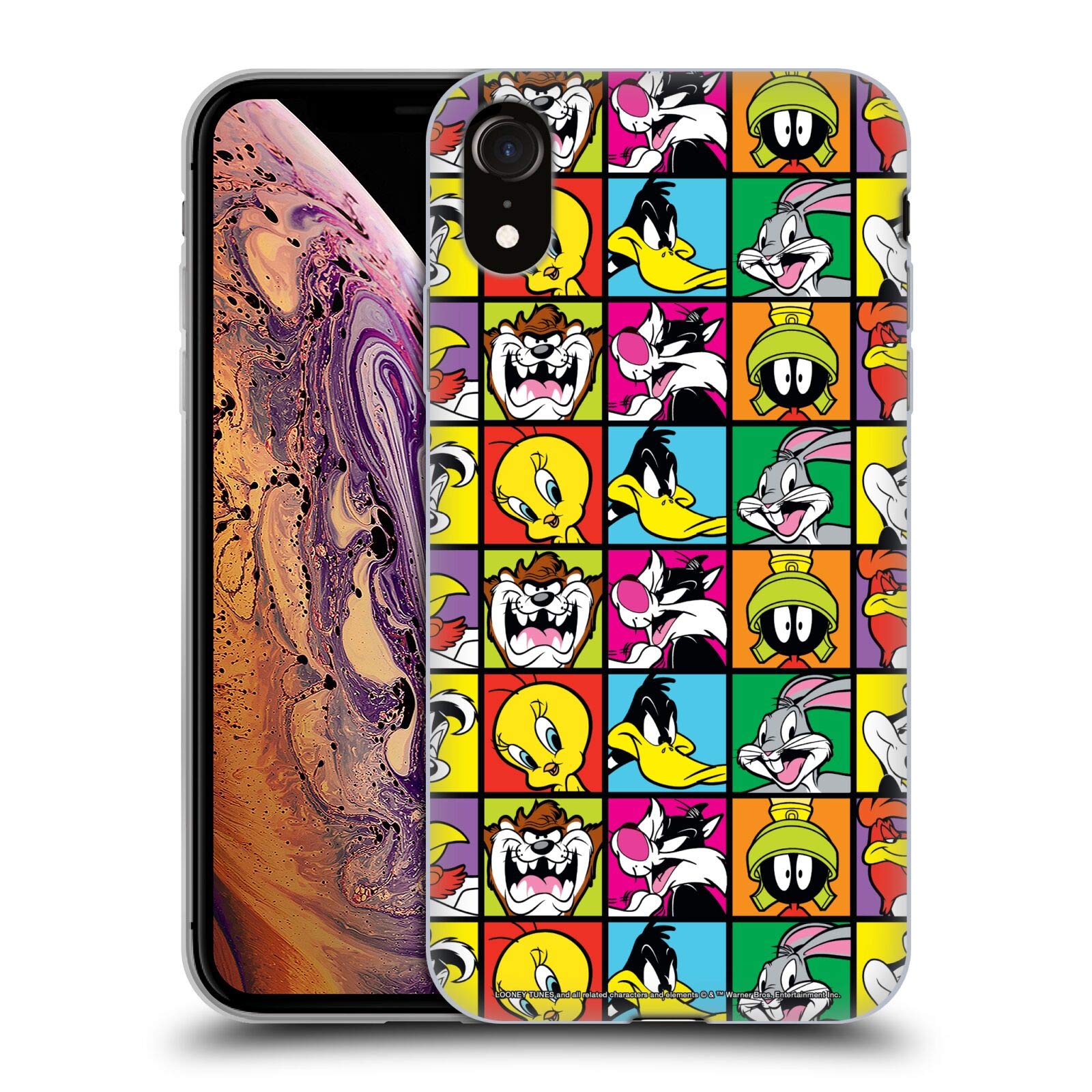 Officially Licensed Looney Tunes Soft Gel Phone Case for iPhone XR - Cartoon Character Protective Cover with Fun Patterns | Perfect for Fans, Daily Use & Gift Giving