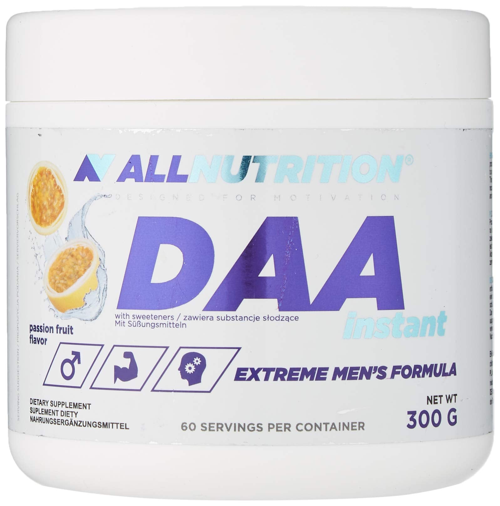 Allnutrition DAA Instant Passion Fruit Powder 300g - Natural Energy Booster for Workouts & Recovery