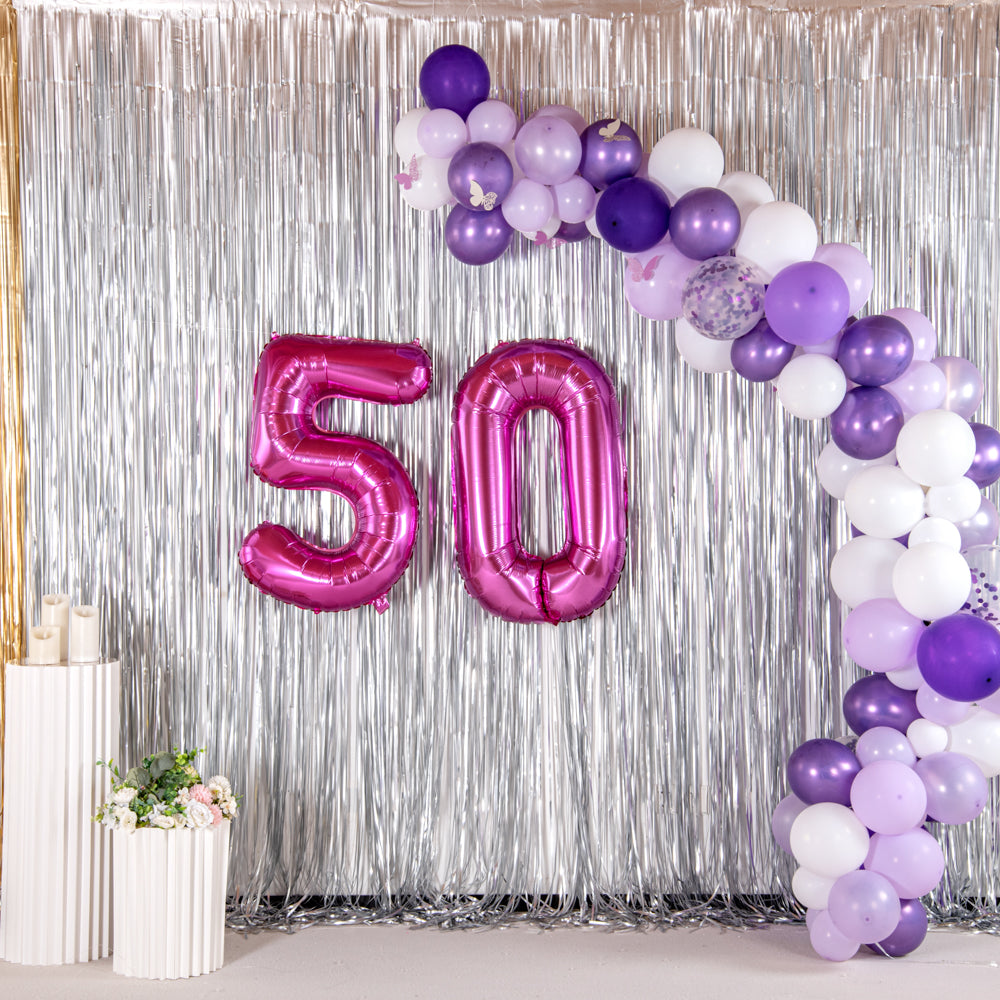 Balloonify Pink Mylar Number 5 Balloon - 40 Inch Large Foil Balloon for Birthday Parties, Anniversaries & Celebrations (1 Count Box)