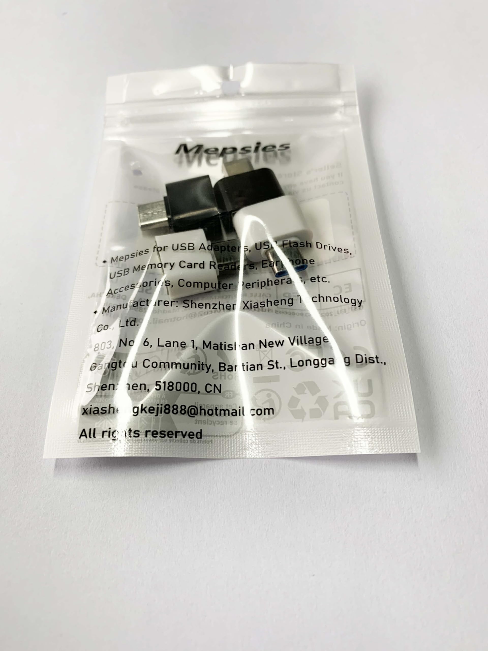 4-Pack USB C to USB Adapter (2 Black & 2 White) - USB Female to USB C Male OTG Converter Compatible with MacBook Pro, Samsung Galaxy, Type-C Phones, Laptops & Tablets - Perfect for Data Transfer, Charging & Device Connectivity