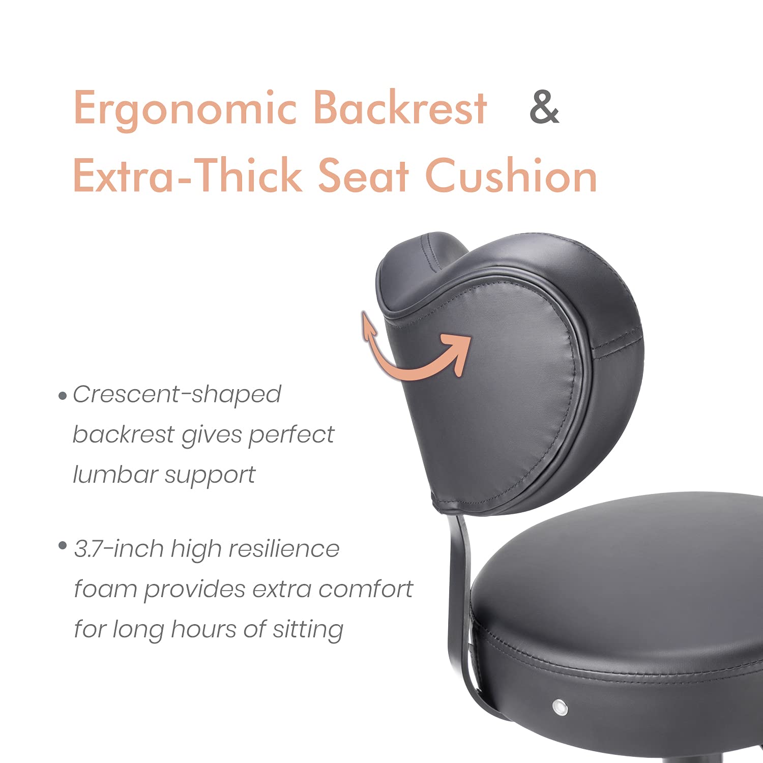 Adjustable Meditation Chair with Wheels - Ergonomic Cross-Legged Office Chair for ADHD & Fidgety Sitters - Criss Cross Desk Chair with Lumbar Support - Flexible Design for Yoga, Meditation & Home Office (Black)