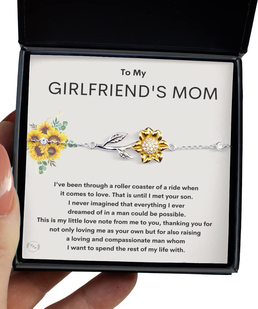 Sunflower Bracelet for Girlfriend's Mom - Thoughtful Mother's Day & Birthday Gift - Elegant Jewelry for Special Occasions & Appreciation
