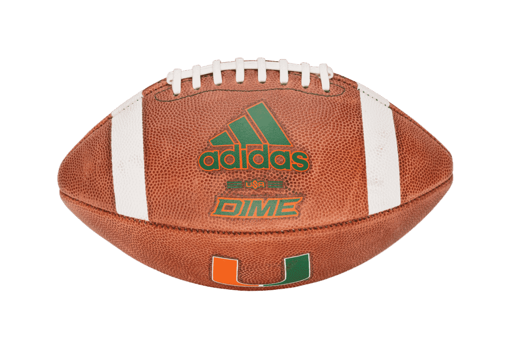 Official Adidas Miami Hurricanes Game Model Football - Authentic College Team Gear for Fans & Players - Perfect for Game Day, Tailgating & Sports Collectibles