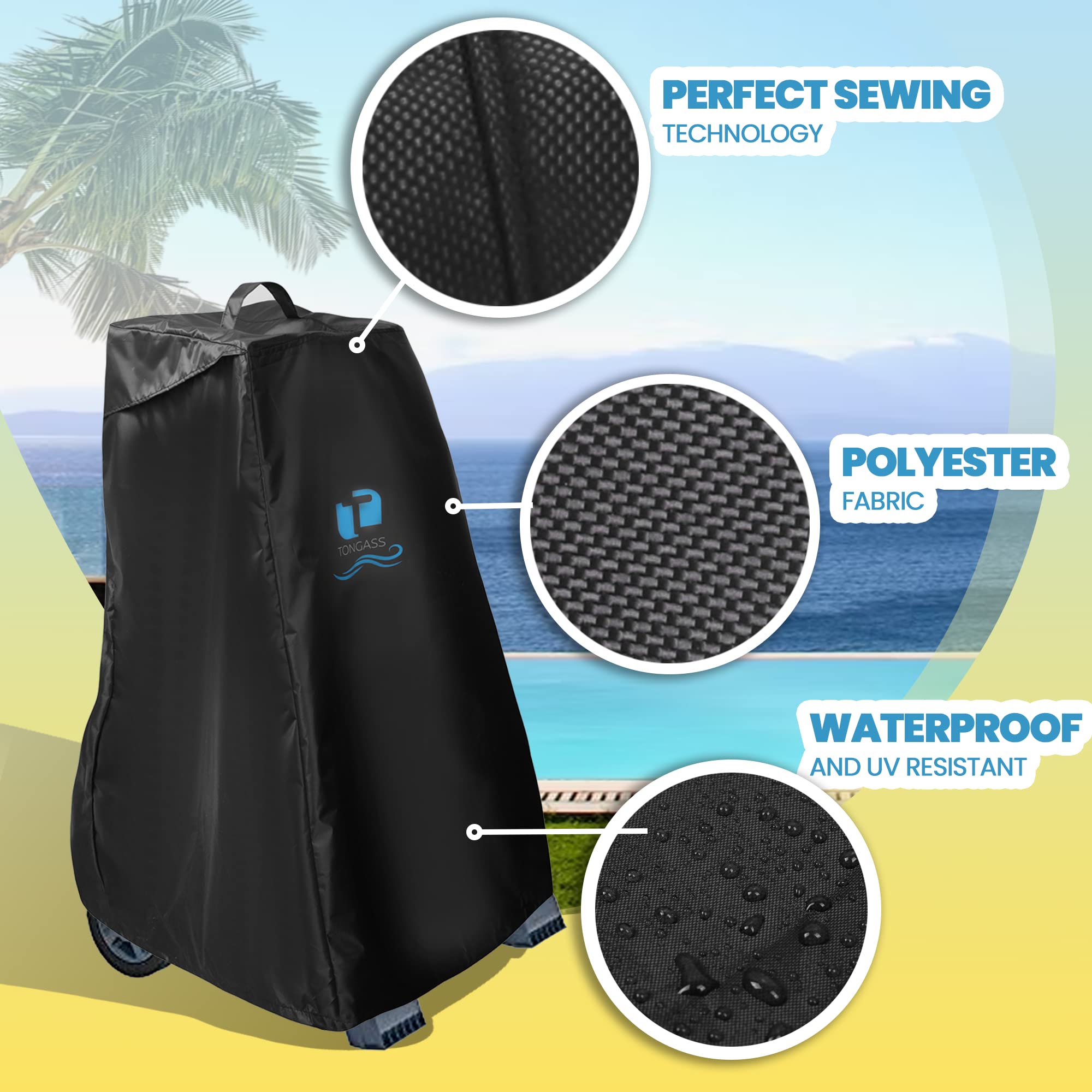 TonGass Swimming Pool Cleaner Cover - Exact Replacement for Maytronics 9991794-R1, Compatible with Dolphin Robotic Caddy - Durable Pool Accessory for Easy Storage & Protection