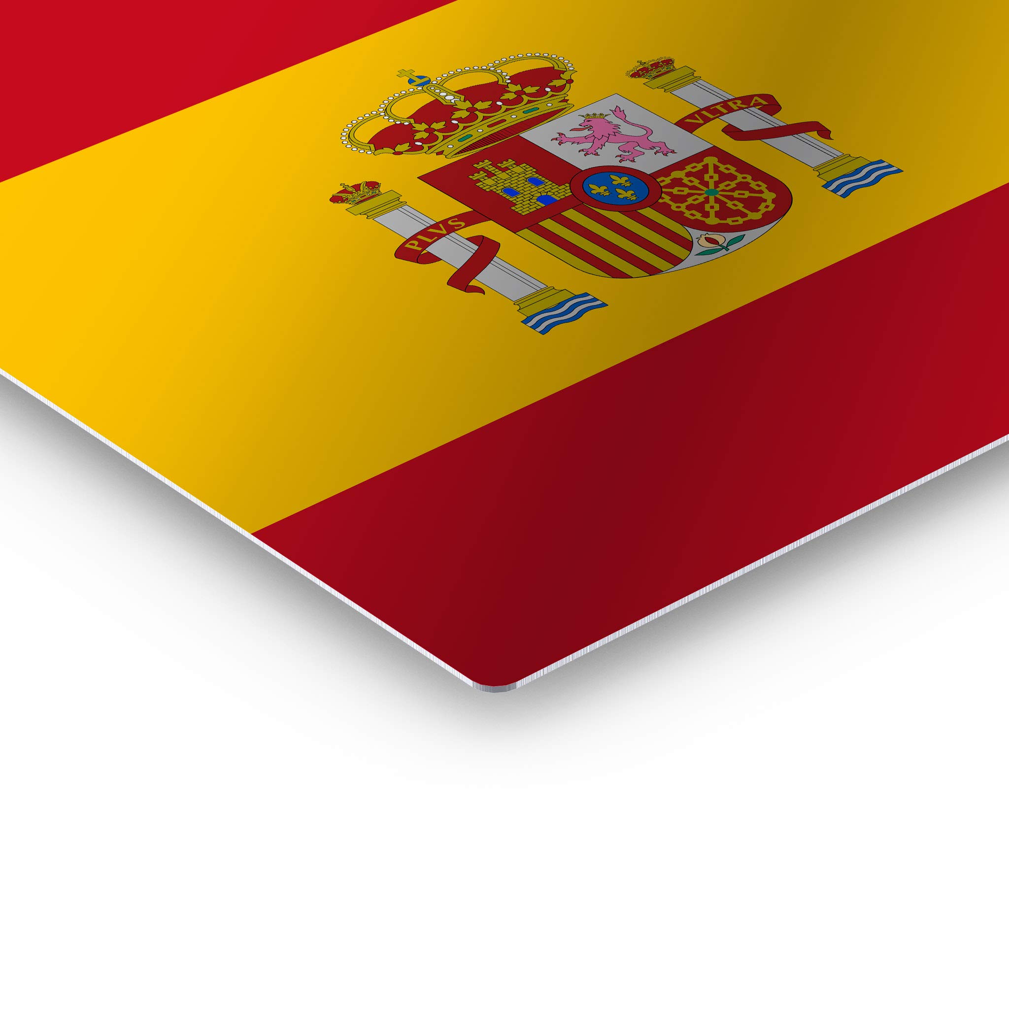 Spain Flag Metal Wall Art Print - 20x30 Inch Modern Home Decor for Office, Living Room, Dorm, Bedroom & Man Cave - Ready to Hang Made in USA - Perfect for Sports Bars, Game Rooms & Spanish-Themed Parties