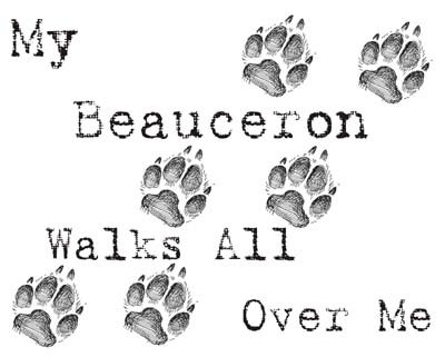 Cahoon's Closet My Beauceron Walks All Over Me Funny Dog Lover T-Shirt - Comfortable Cotton Tee for Dog Owners & Pet Lovers - Perfect for Casual Wear, Dog Parks & Pet-Friendly Outings