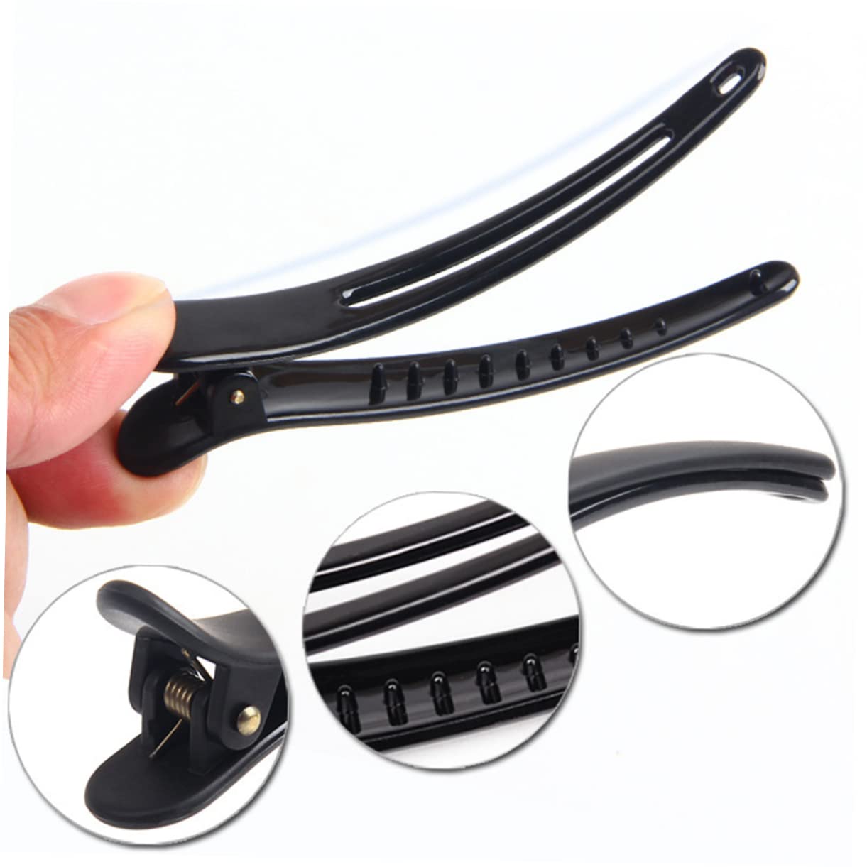 KALLORY 12pcs Black Hair Clips for Women - Small Hair Barrettes & Clamps for Styling, Hairpins & Headgear - Perfect for Updos, Ponytails & Everyday Hairstyles