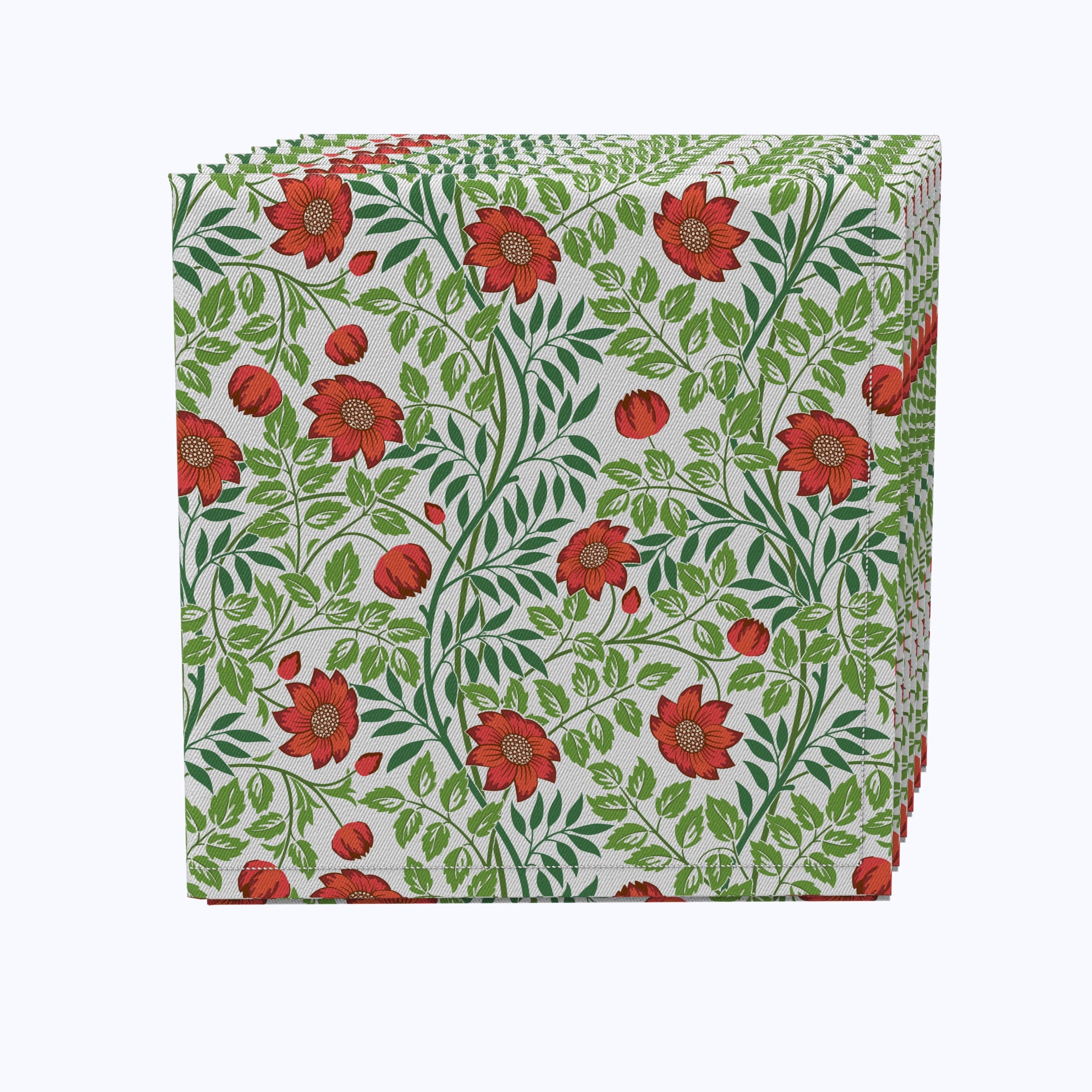 72-Pack Floral Cotton Napkins for Dining - Elegant & Soft Cloth Napkins for Weddings, Parties, and Everyday Use