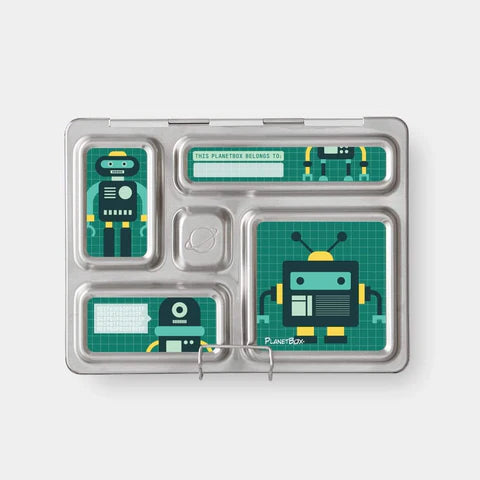 PlanetBox Rover Stainless Steel Bento Lunch Box for Kids & Adults | Eco-Friendly Reusable Food Container | Perfect for School, Work, Picnics & Travel