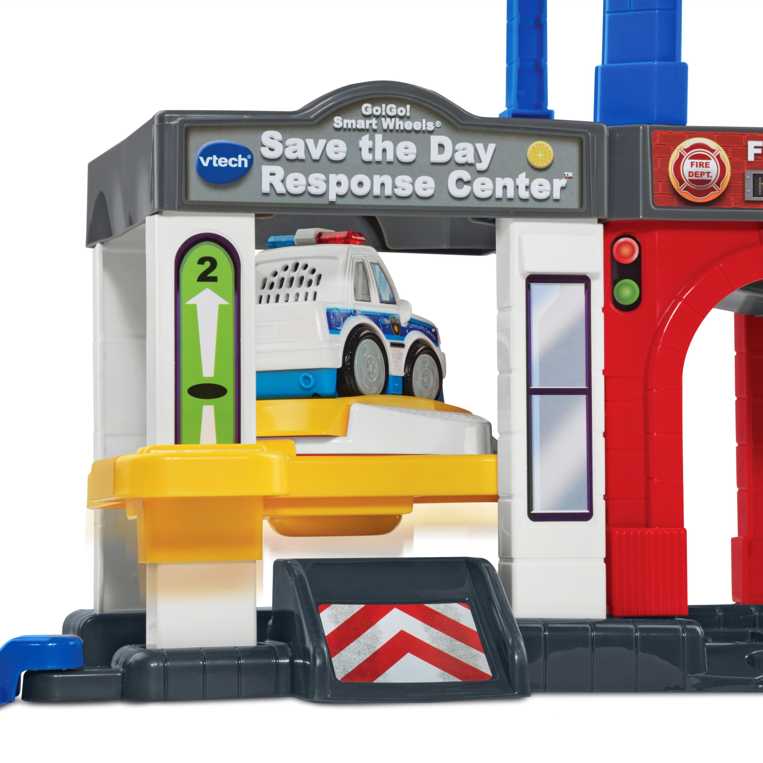 VTech Go! Go! Smart Wheels Save The Day Response Center Playset - Interactive Learning Toy for Kids Ages 1-5 Years - Educational Rescue Vehicle Playset with Lights & Sounds - Perfect for Pretend Play & Early Childhood Development