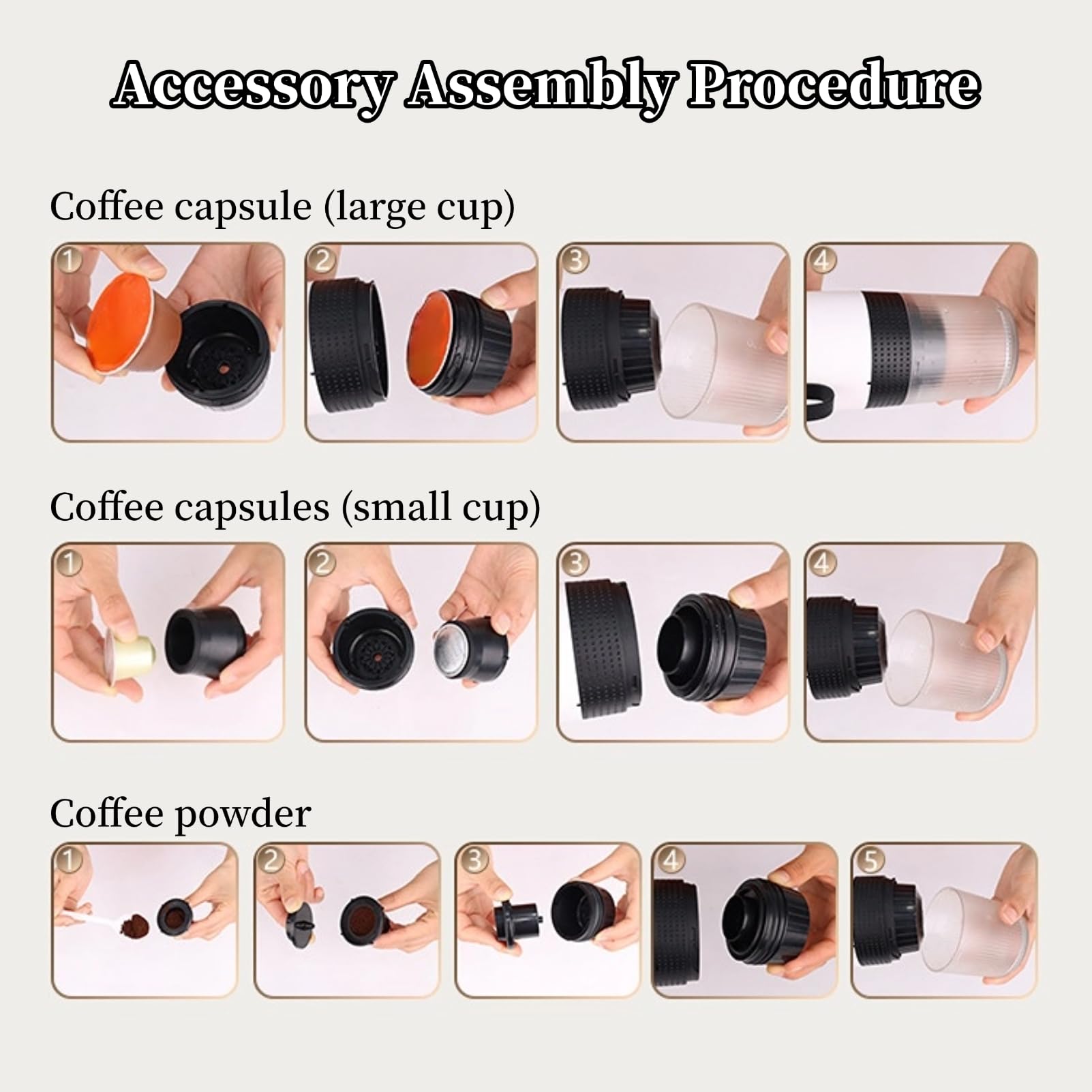 Portable Electric Espresso Maker - 15 Bar Pressure Travel Coffee Machine with Self-Heating for Car, Camping & Office | Compatible with Coffee Pods & Capsules | Perfect for Road Trips, Outdoor Adventures & Workspaces