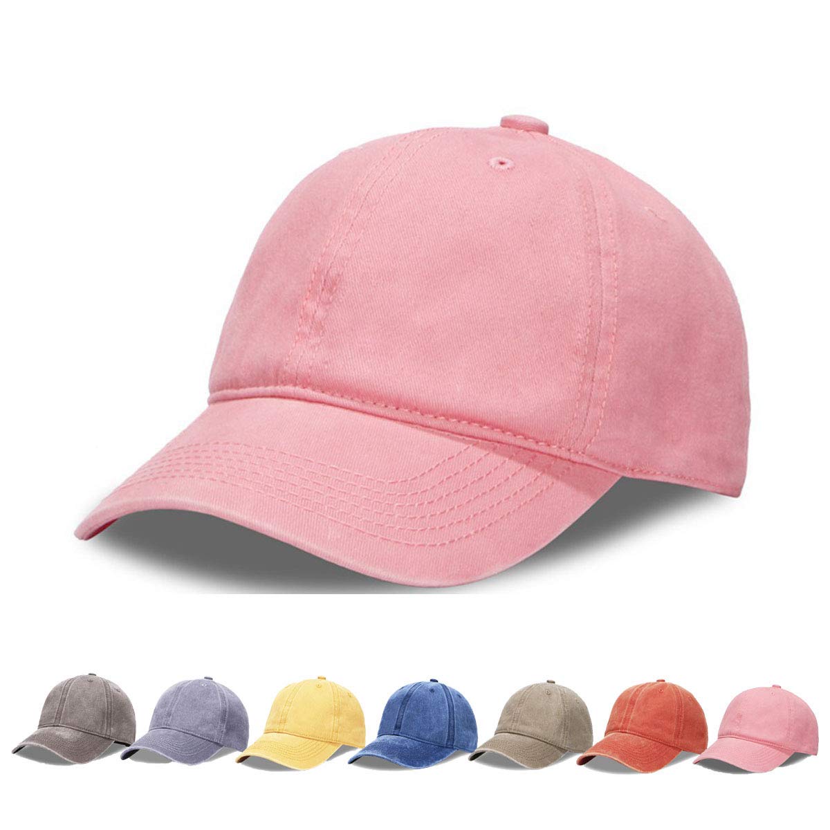 Unisex Washed Adjustable Denim Dad Hat - Vintage Baseball Cap for Men & Women - Customizable Plain Hat for Casual Wear, Outdoor Activities & DIY Fashion