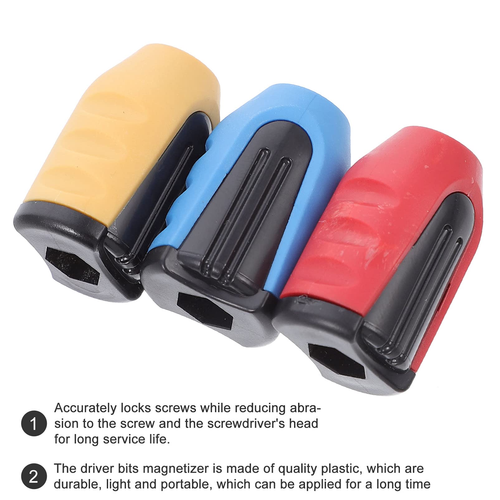 3-Piece Magnetic Screwdriver Bit Holder Ring - Strong Magnetized Catcher for Drive Bits - Ideal for DIY, Woodworking, and Automotive Repair
