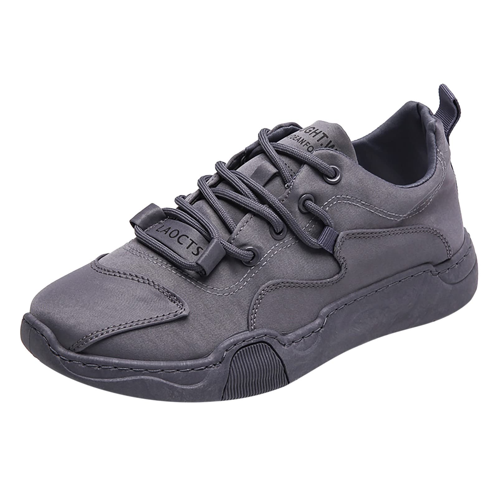 Breathable Low Top Men's Sneakers - Lightweight Ice Silk Casual Shoes for Office & Walking - Grey - Perfect for Work, Travel & Everyday Comfort