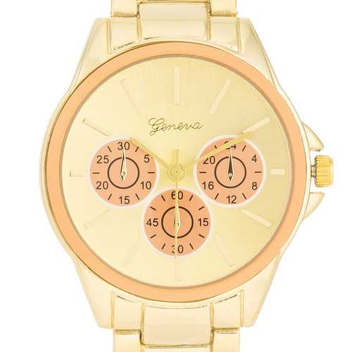 Chrono Gold Stainless Steel Men's Watch - Luxury Waterproof Chronograph for Business, Casual & Formal Wear