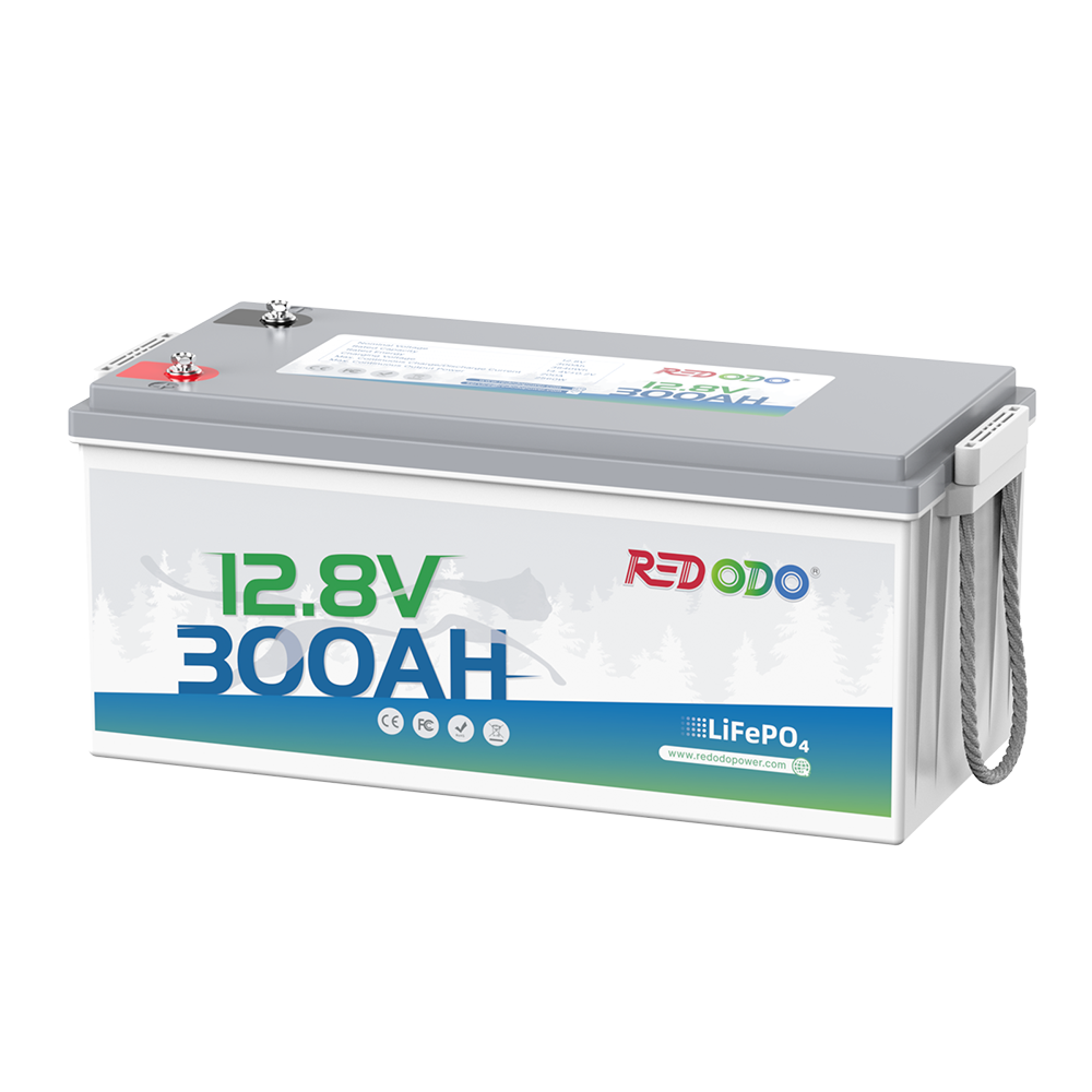 Redodo 12V 300Ah LiFePO4 Lithium Battery - Deep Cycle for RV, Marine, Solar Power - Replaces 6x12V 100Ah AGM Batteries - Perfect for Off-Grid Living, Camping & Emergency Backup Power