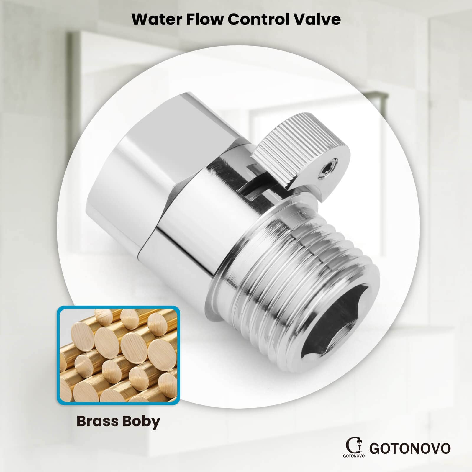 Gotonovo Polish Chrome Shower System - 1/2