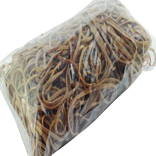 454G Size 36 Rubber Bands - Heavy Duty Elastic Bands for Office, School, Crafts, Packaging & DIY Projects (Natural Rubber, 1/4 Inch Width)