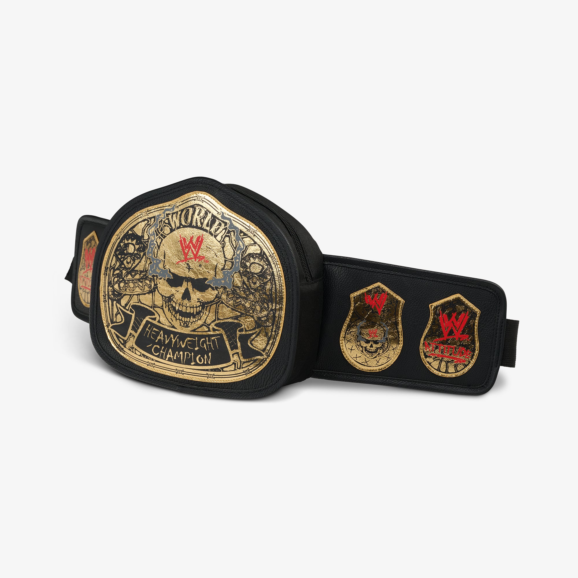 WWE Stone Cold Steve Austin Smoking Skull Championship Fanny Pack - Official Wrestling Belt Waist Bag for Fans, Events & Travel Accessories