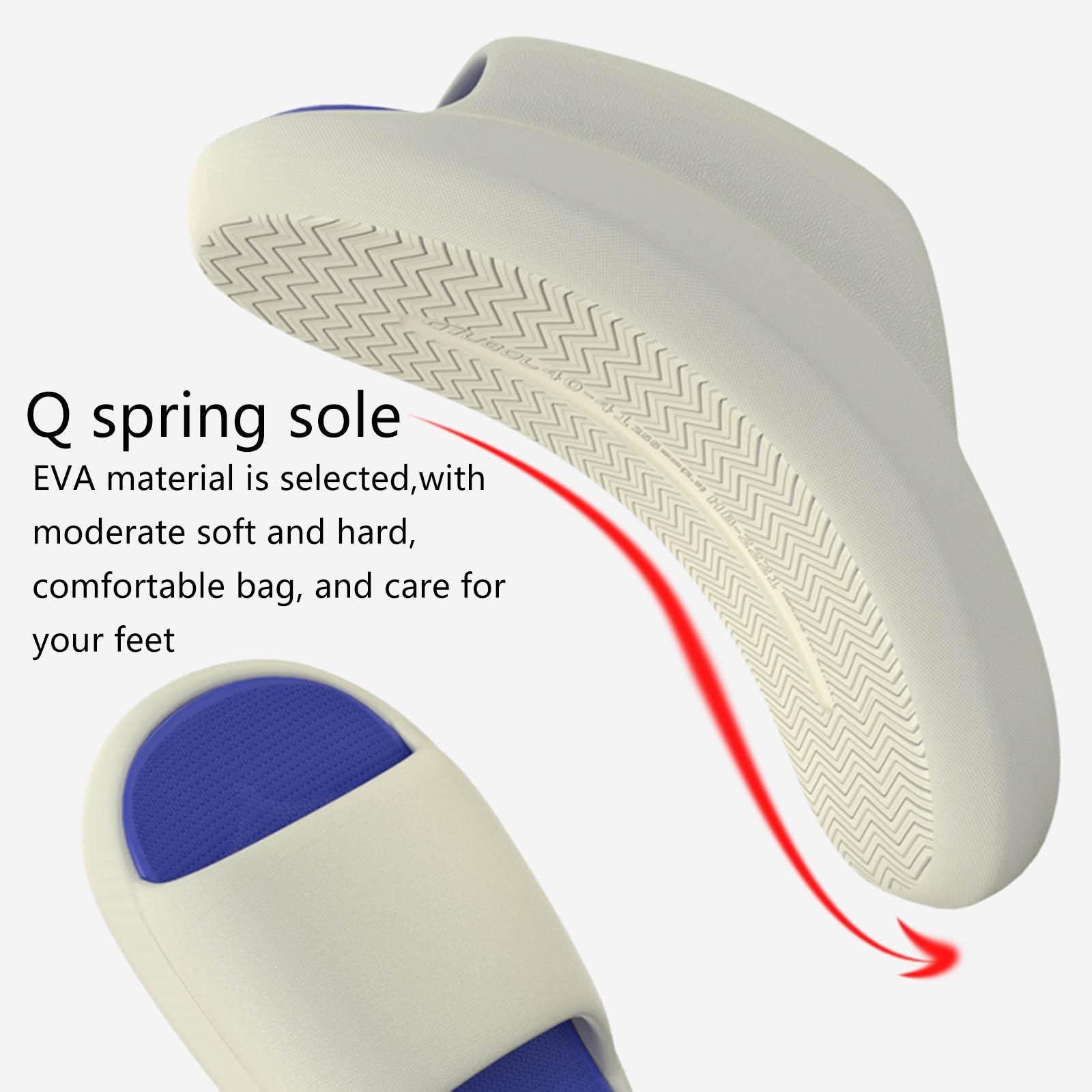 Non-Slip Couple Home Slippers - Open Toe Summer Bathroom Slides for Women & Men | Soft Sole Cozy Indoor/Outdoor Platform Sandals | Perfect for Spa, Poolside, and Relaxing at Home