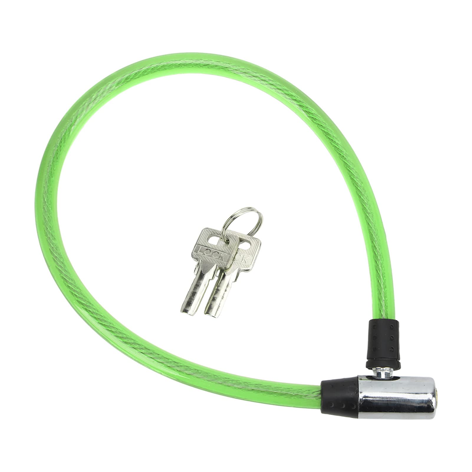 Steel Bike Lock Cable - Portable Bicycle & Motorcycle Lock for Outdoor Security (Green)