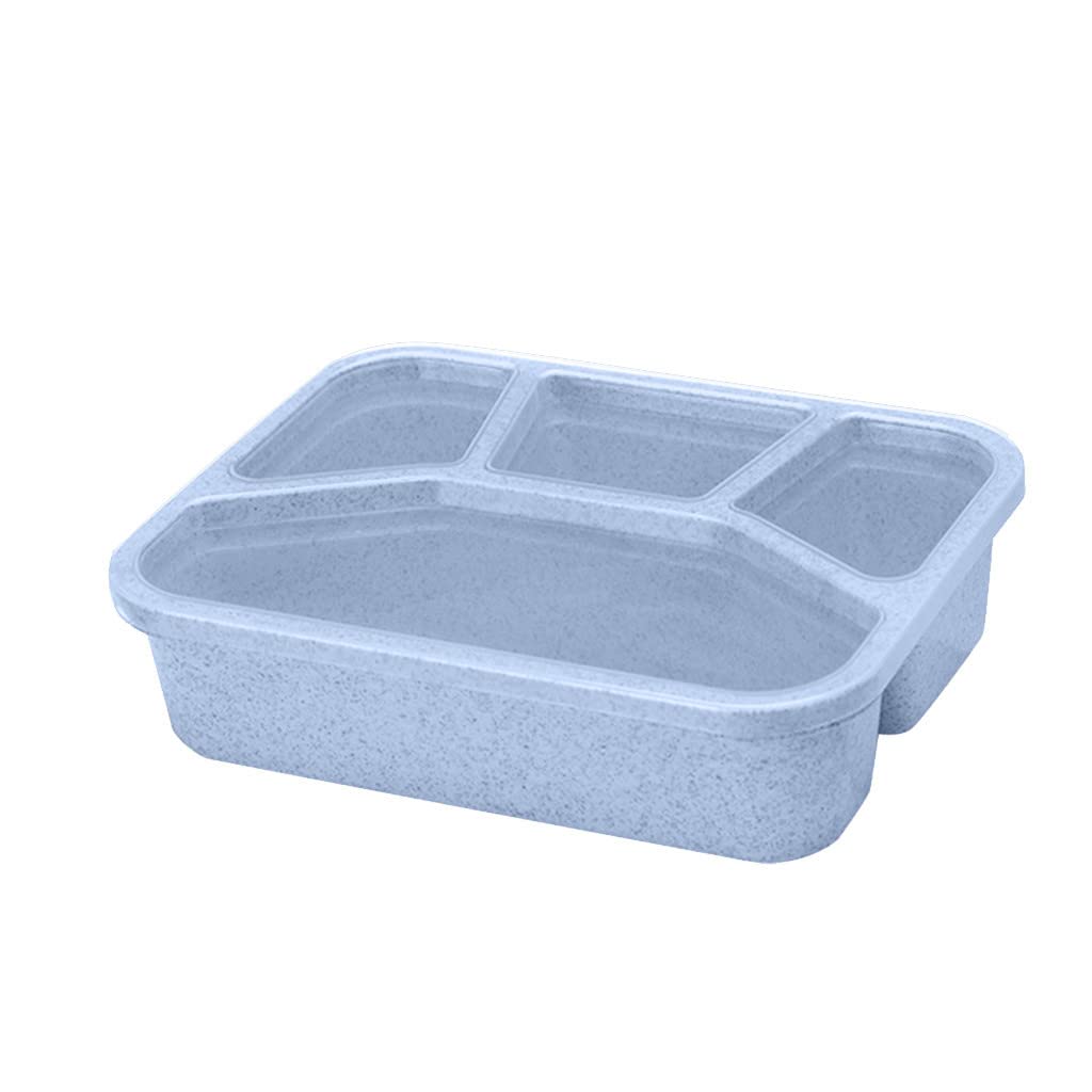 **4-Compartment Bento Box for Adults & Kids - Reusable Plastic Lunch Container with Dividers - Perfect for School, Office, Picnics & Meal Prep**