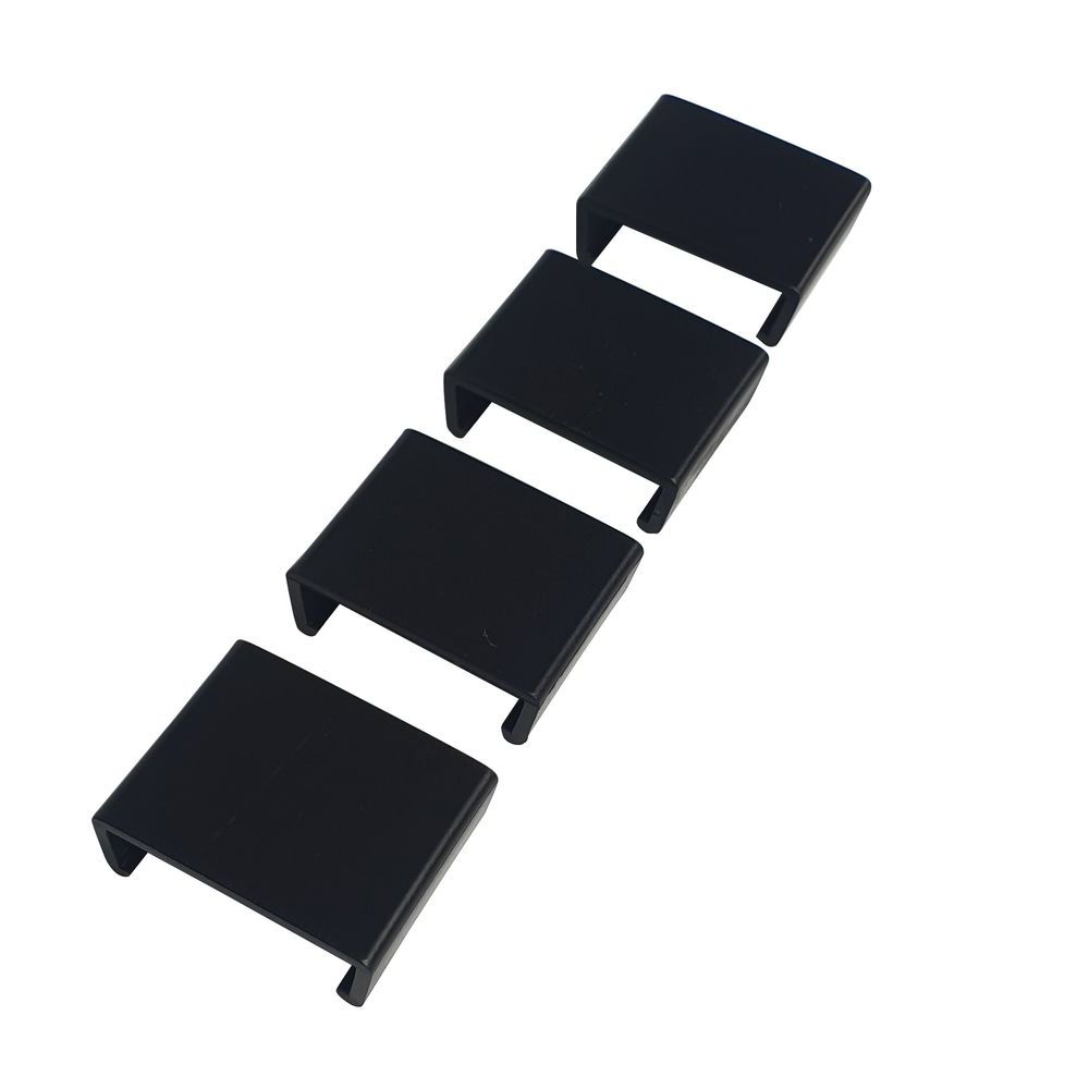 4 Pack Black Shelf & Rack Stacking Clips - Heavy Duty Organizer Clips for Kitchen, Bathroom, Garage Storage - Secure Stacking Solution for Wire Shelves, Closet Rods & Retail Displays