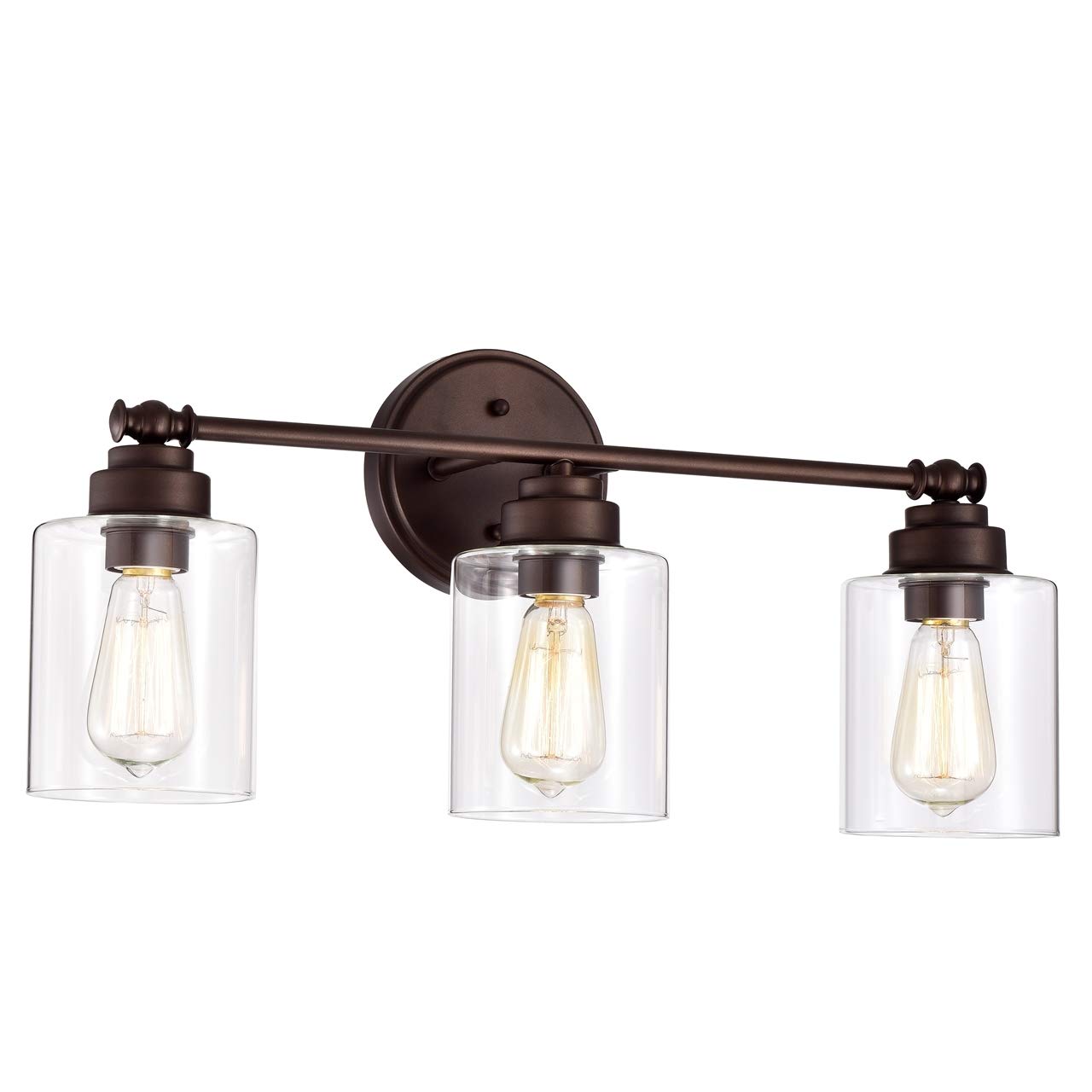 3-Light Oil Rubbed Bronze Bathroom Vanity Light Fixture - 23 Inch Wide - Perfect for Modern and Traditional Bathroom Decor
