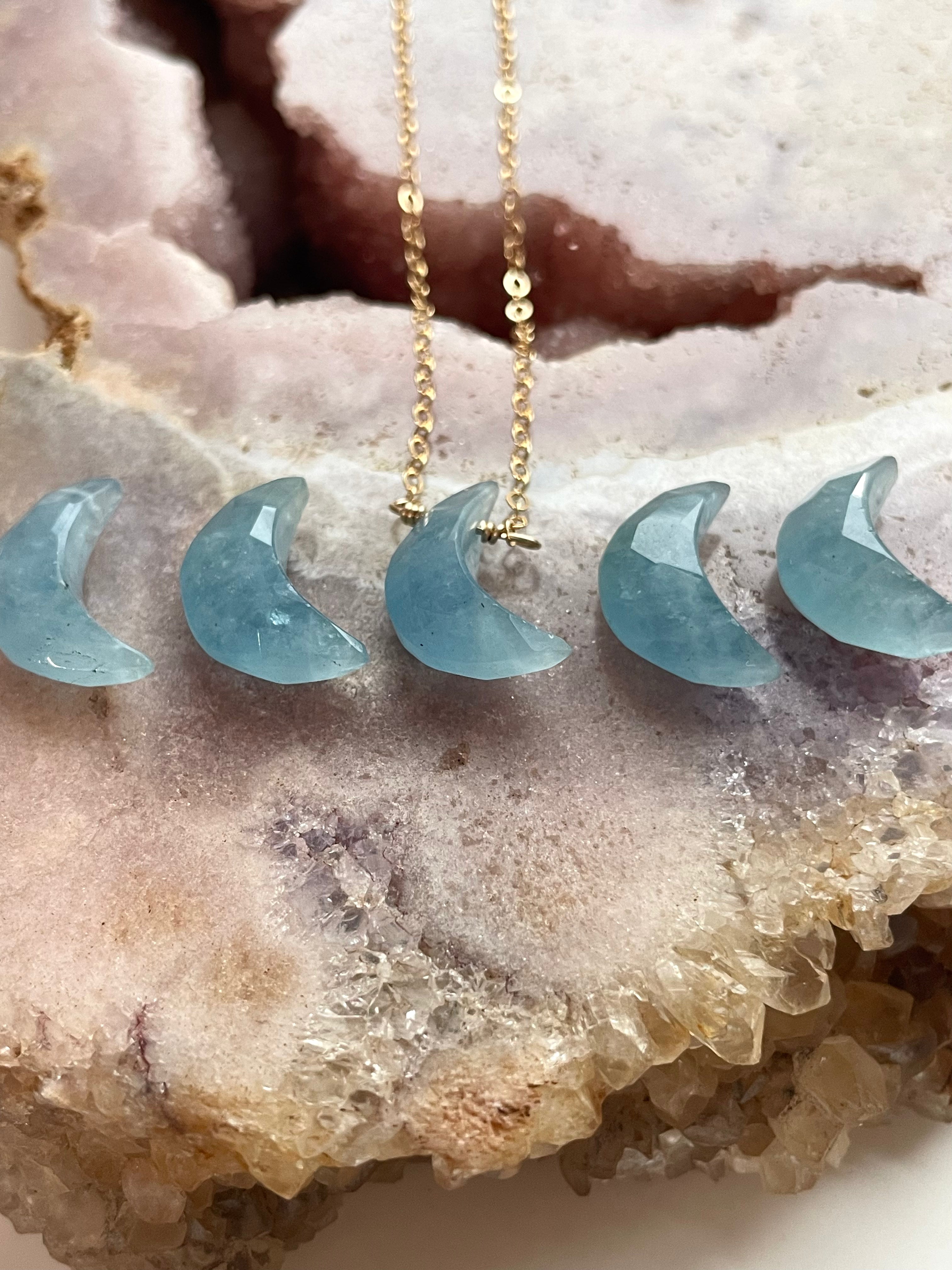 Handmade Aquamarine Pendant Necklace - Sterling Silver or Gold Fill Options - Perfect for Birthdays, Anniversaries & Special Occasions