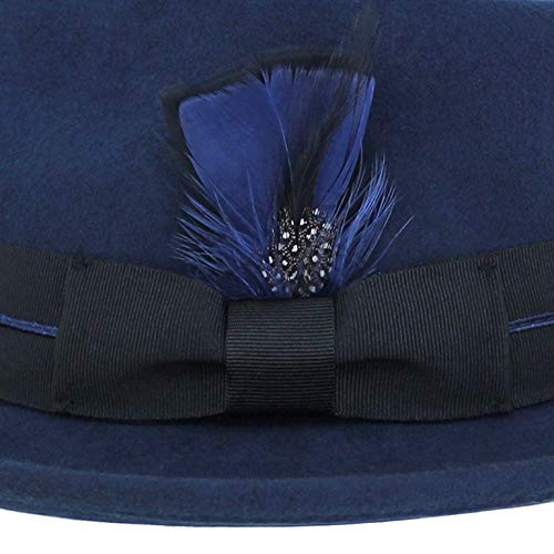 Wool Crushable Fedora Hat for Men - Black, Grey, Navy, Brown - Perfect for Outdoor & Dress Occasions
