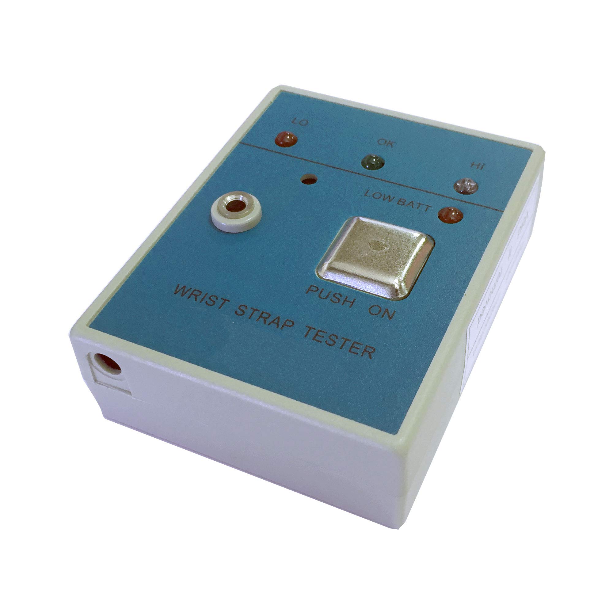 ESD Wrist Strap Tester - 9V DC Portable Anti Static Wristband Tester with LED Light & Audible Alarm for Electronics Workbench, PC Repair, and Manufacturing Safety