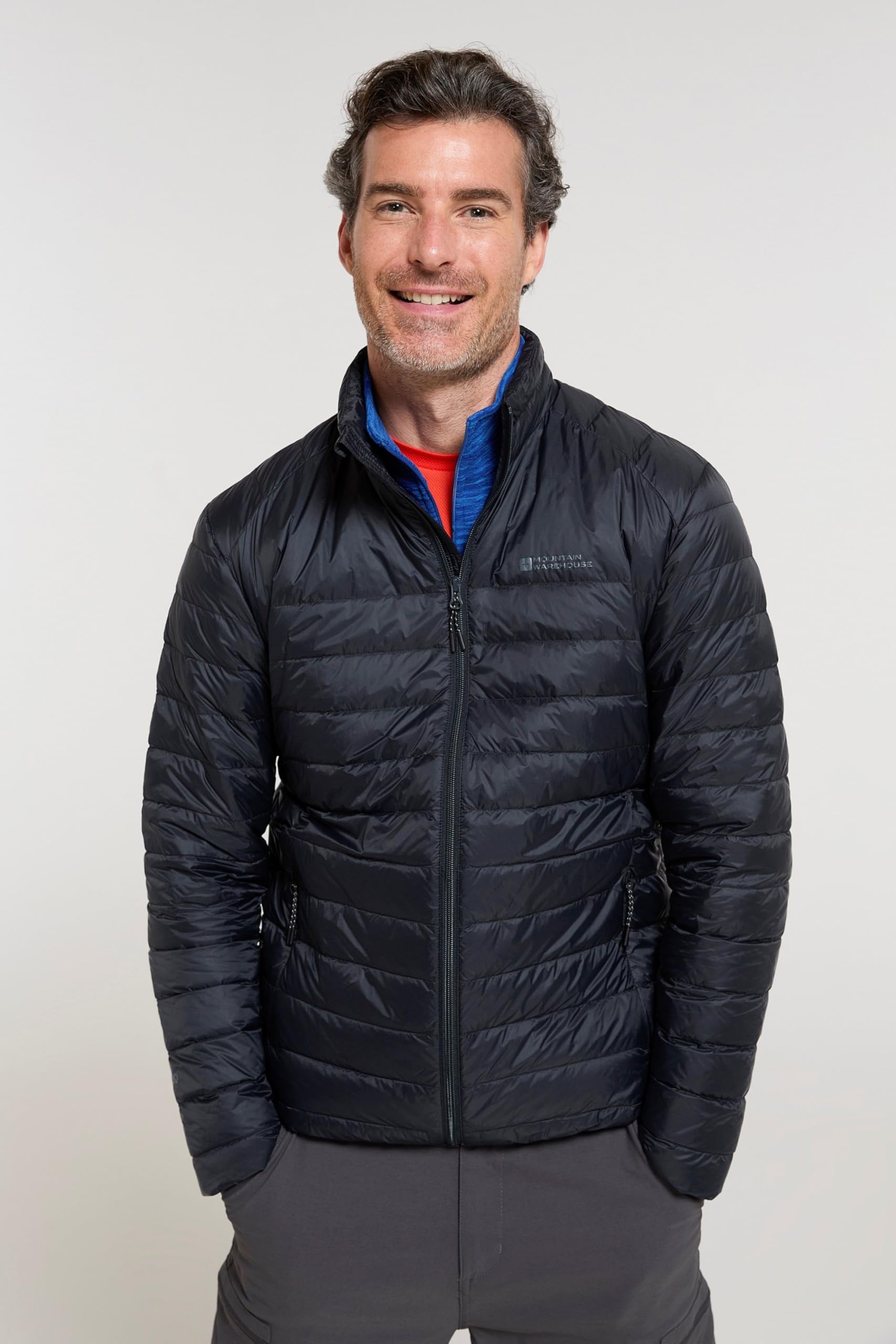 Lightweight Men's Down Jacket Waterproof Raincoat - Mountain Warehouse - Perfect for Hiking, Camping & Outdoor Adventures