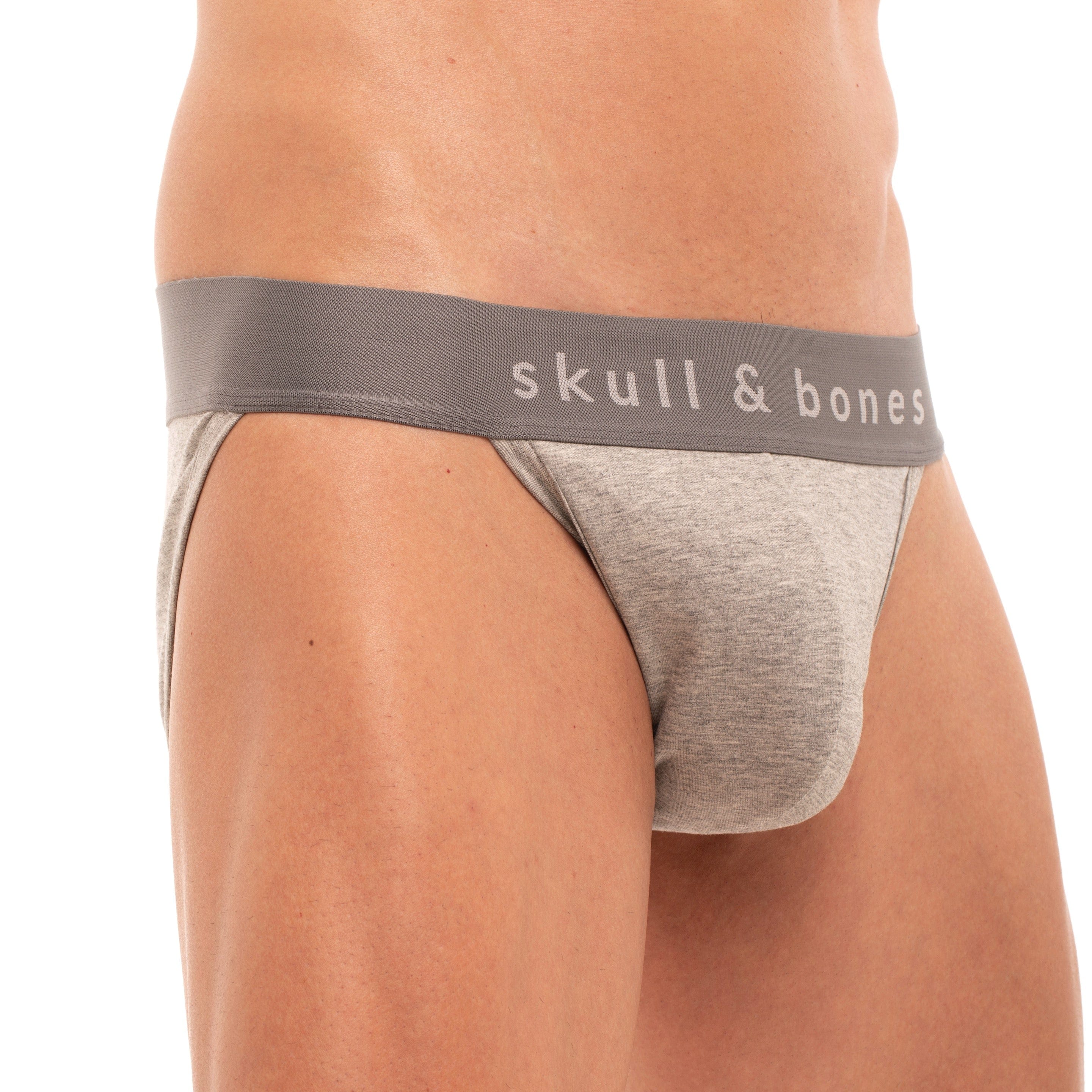 Just the Bones Sport Brief Grey - Comfortable Men's Underwear for Workout & Active Lifestyle