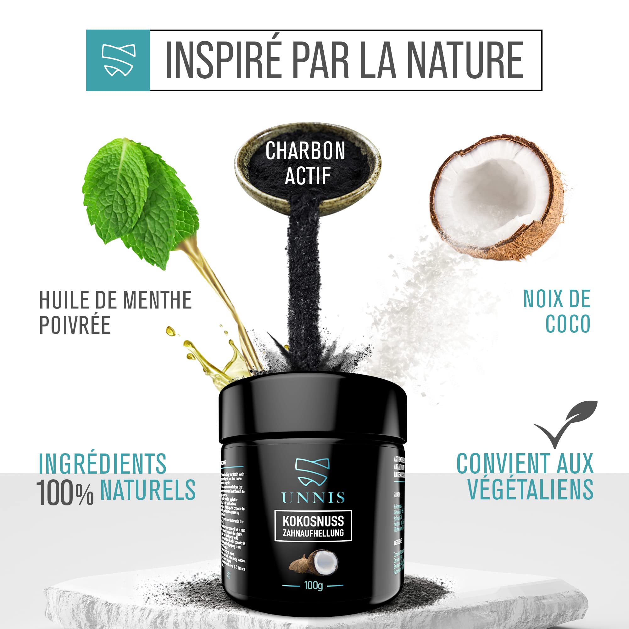 Professional Teeth Whitening Activated Charcoal Powder - Natural Whitening Toothpaste for Brighter Smile, Stain Removal & Oral Care | Perfect for Daily Use, Travel & Gifting