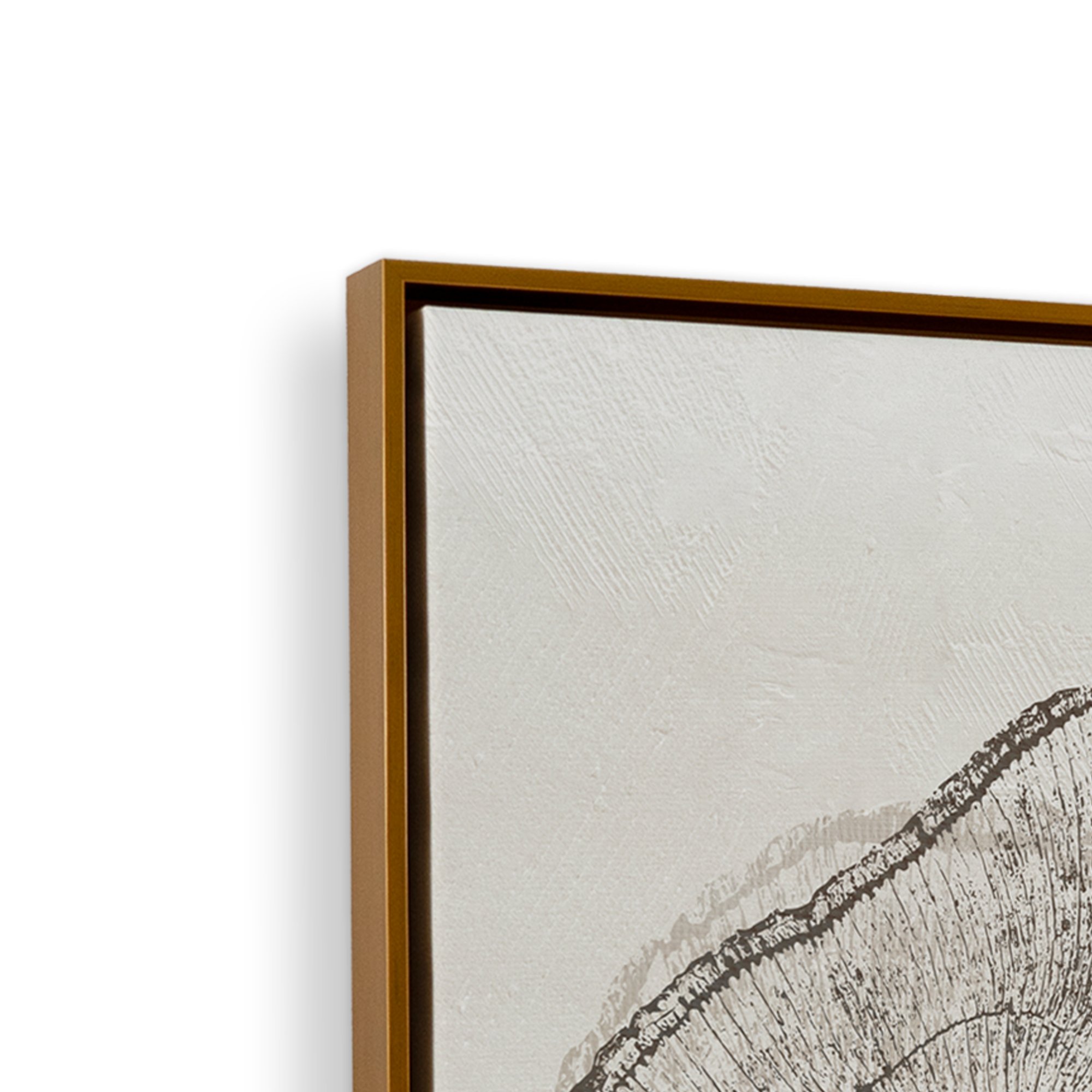 Beige Tree Ring Print II on Canvas - Modern Nature-Inspired Wall Art for Living Room, Bedroom & Office Decor