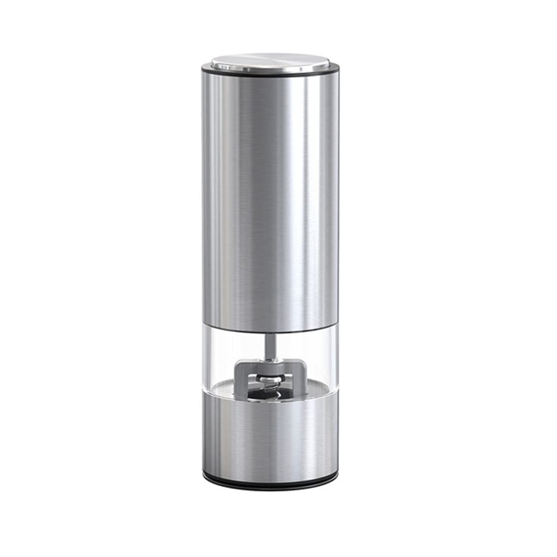 Automatic Electric Sea Salt and Pepper Grinder Set - 5 Adjustable Coarseness Levels with Dust Cover - Stainless Steel & Ceramic Core with LED Light - Easy Clean Battery Operated Kitchen Gadget for Cooking, Dining & Home Use