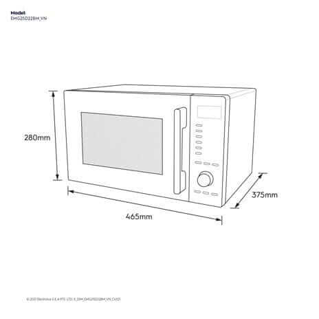 Electrolux EMG25D22BM 25L Compact Microwave Oven - Fast Cooking & Reheating for Small Kitchens, Dorms, Offices & RVs
