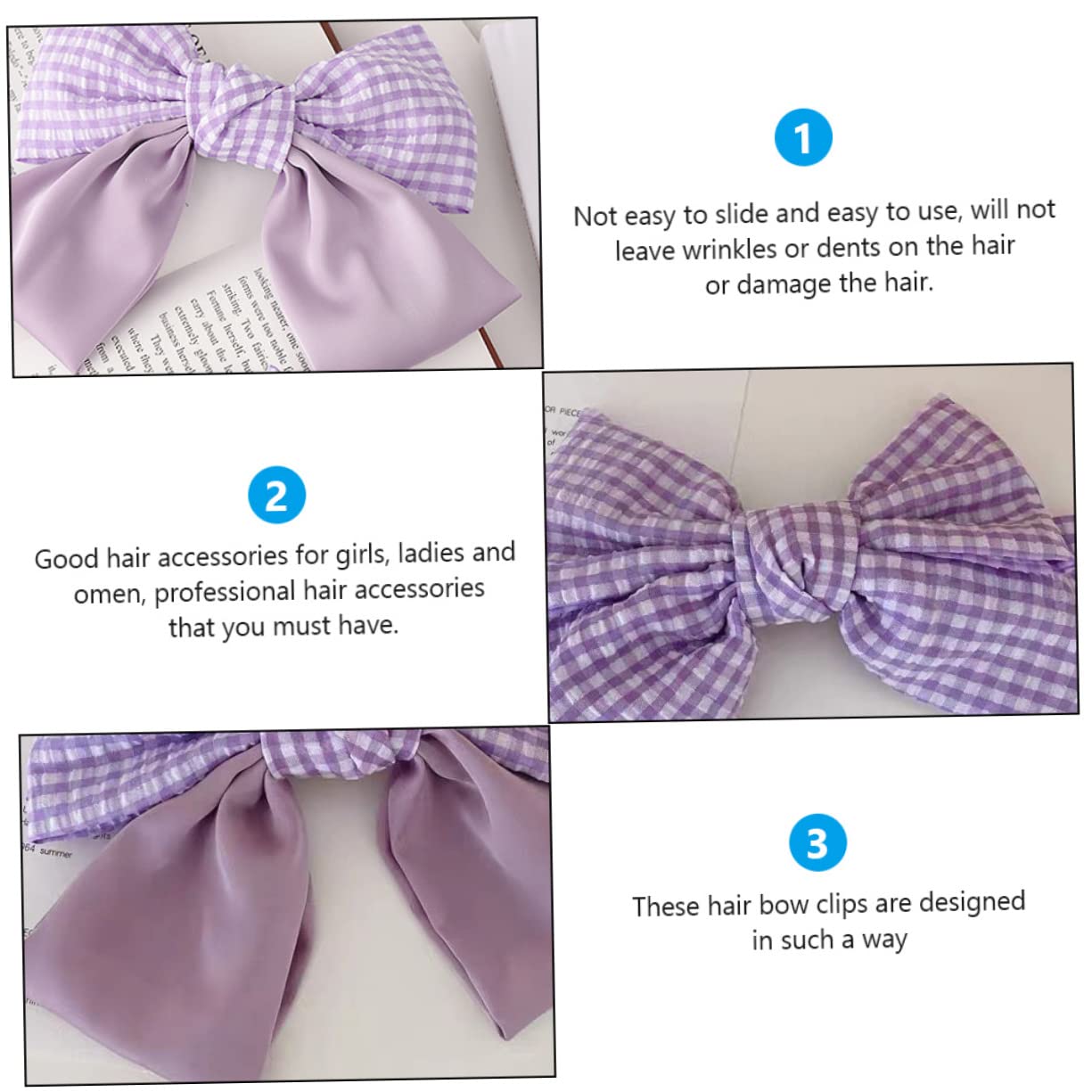 FRCOLOR Big Bow Hair Clip for Women & Girls - Elegant Bowknot Hair Barrette, Headband Accessory for Parties, Weddings & Everyday Wear