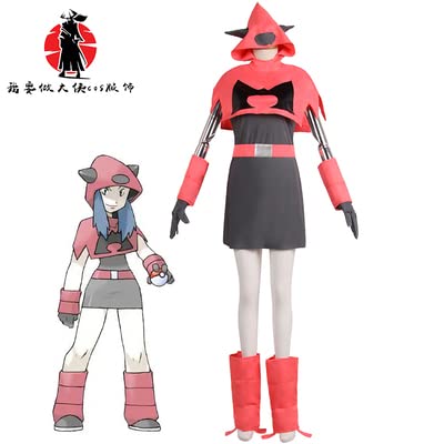Team Magma Cosplay Costume Set with Hat - Anime Halloween Outfit for Women & Girls | Perfect for Conventions, Cosplay Events & Themed Parties