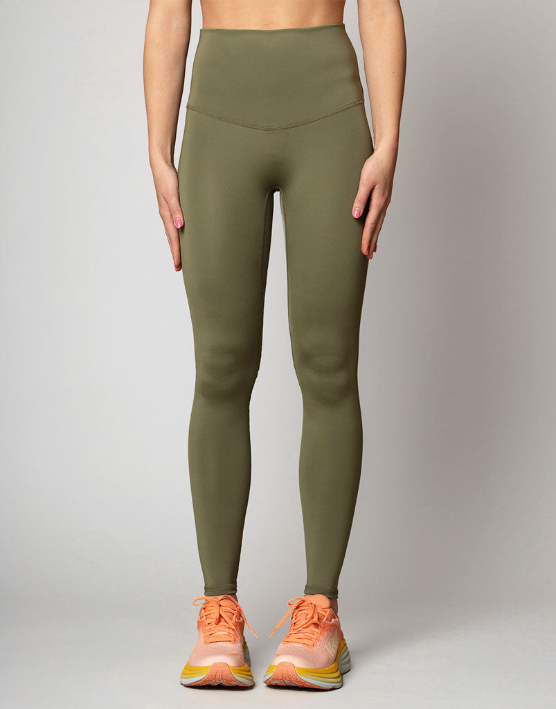 Freestyle Flat Front Legging Moss - High Waisted Yoga Pants for Women, Comfortable Workout Leggings for Running, Gym & Lounge