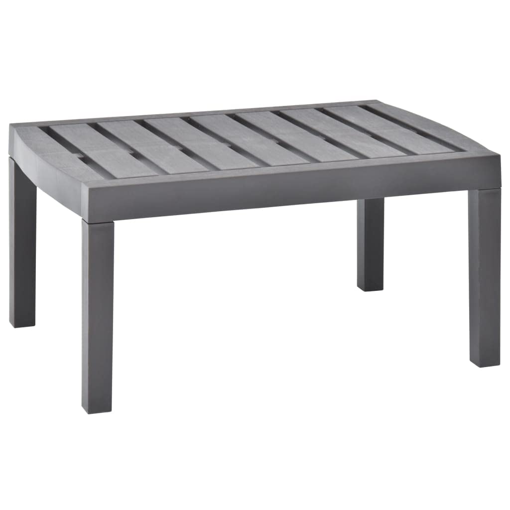 vidaXL Patio Table with Storage - Outdoor Coffee Table & End Table - Mocca Plastic Garden Furniture for Picnic, Camping, Porch, Deck, Lawn & Backyard - Perfect for Outdoor Dining & Relaxation