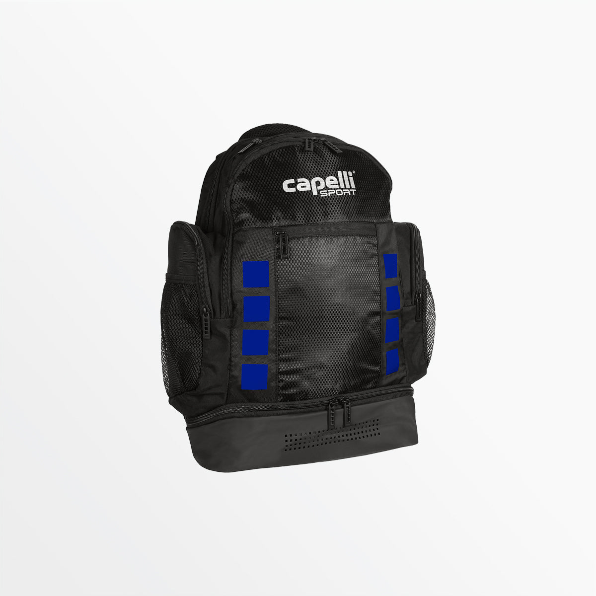 4 Cube Backpack for Travel & Hiking - Waterproof Black & Royal Blue Outdoor Daypack - Perfect for Camping, School & Commuting