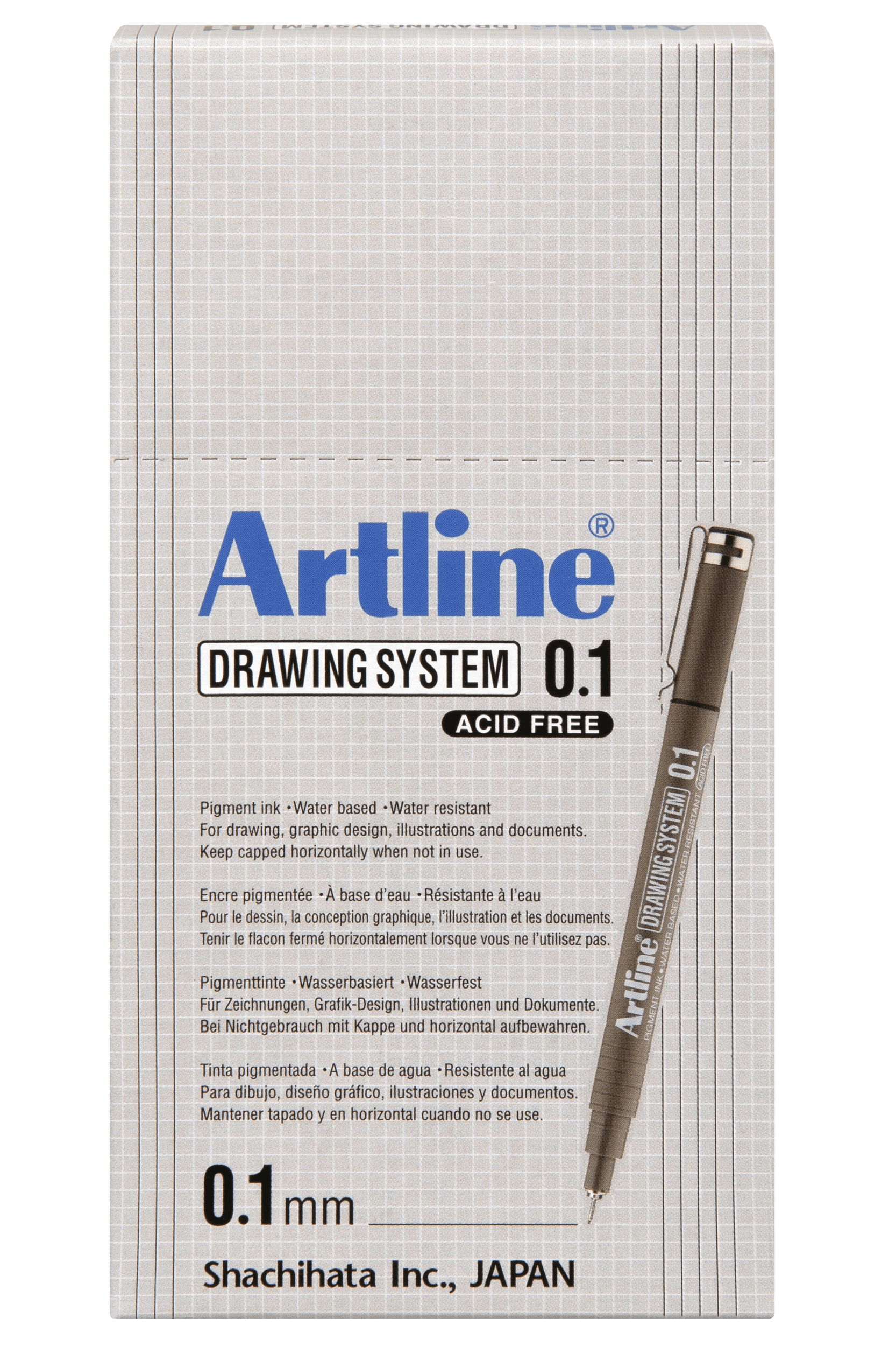 Artline 231 Drawing System Pen - Ultra Fine 0.1mm Tip - Black Ink - 12 Pack Set - Perfect for Technical Drawing, Sketching & Calligraphy