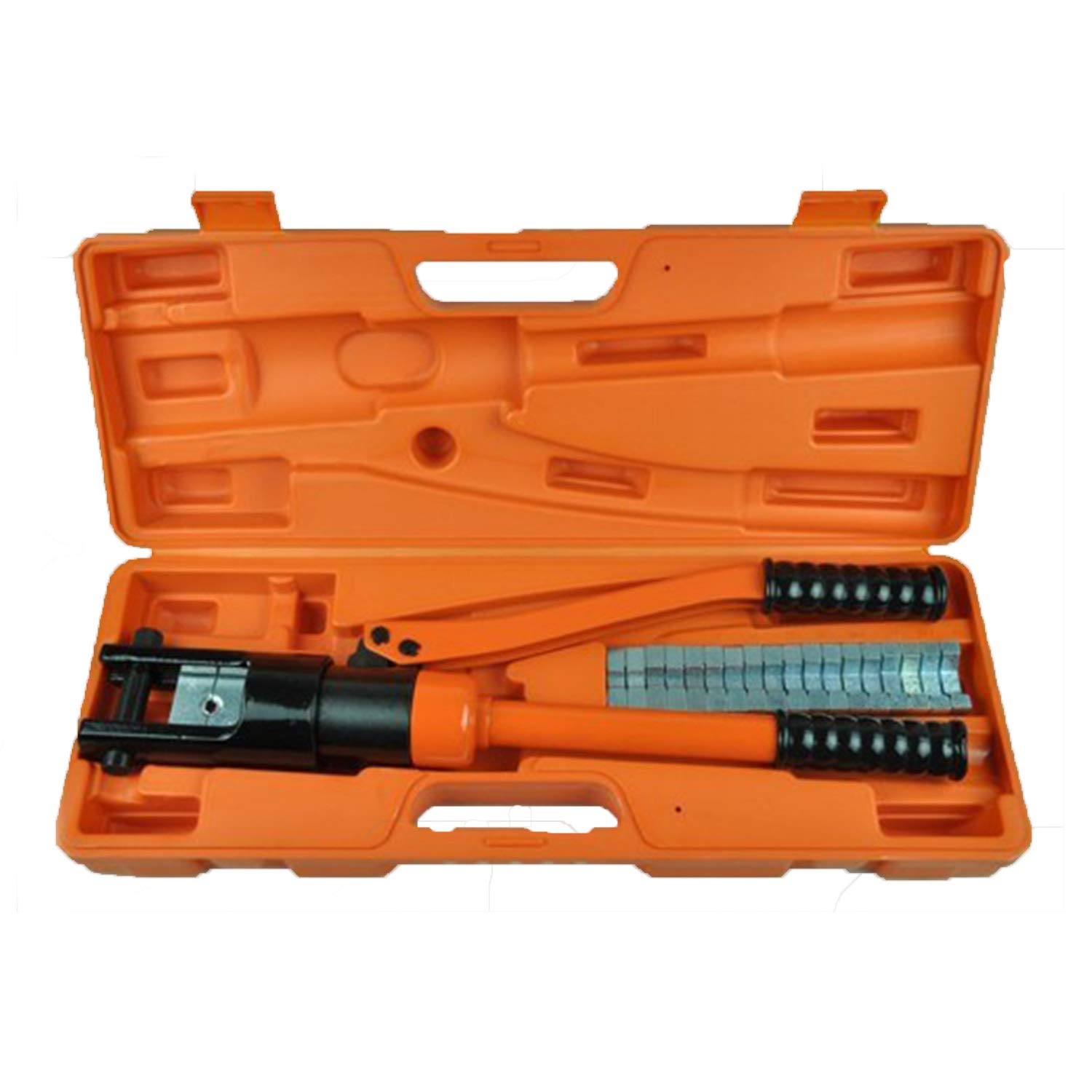 Manual Hydraulic A/C Hose Crimping Tool for Copper & Aluminum Lugs - Professional HVAC & Automotive Repair Tool for AC Lines, Refrigerant Pipes, and Electrical Connections
