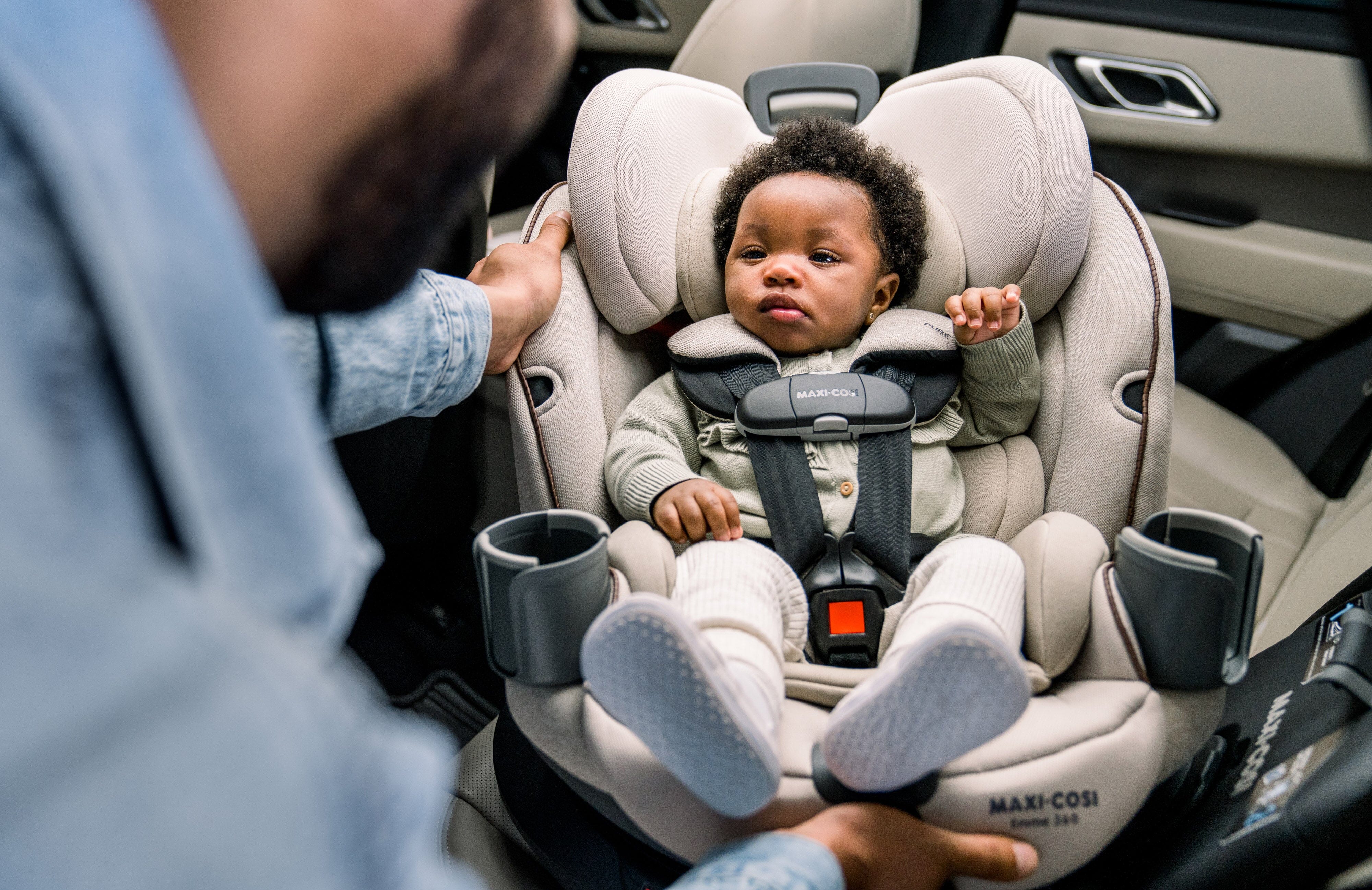 Maxi Cosi Emme 360 Rotating Convertible Car Seat for Babies & Toddlers - 4-in-1 Safety Design for Rear-Facing, Forward-Facing, Booster & High-Back Mode - Perfect for Travel, Daily Commute & Family Road Trips