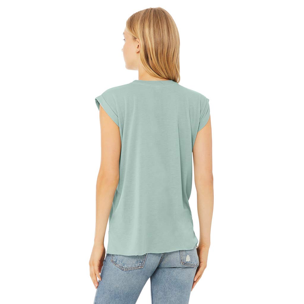 NanyCrafts Women's Softball Hair Don't Care Flowy Muscle Tee - Comfortable & Stylish Athletic Top for Casual Wear, Gym, and Sports Activities